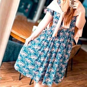 Madewell midi dress size Medium. New without Tag. Oasis Palms. Retail $128 .